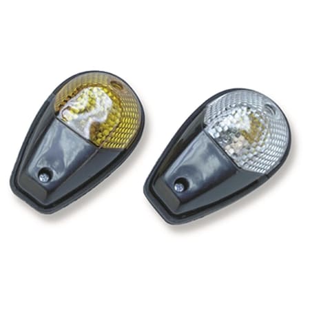 Superjock Flash Mount Marker Signal Light Single - Clear & Black SU3028222